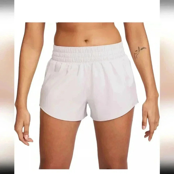 NWT Nike Shorts One Dri Fit Mid Rise Brief Lined Size Small Light Purple - Picture 1 of 8